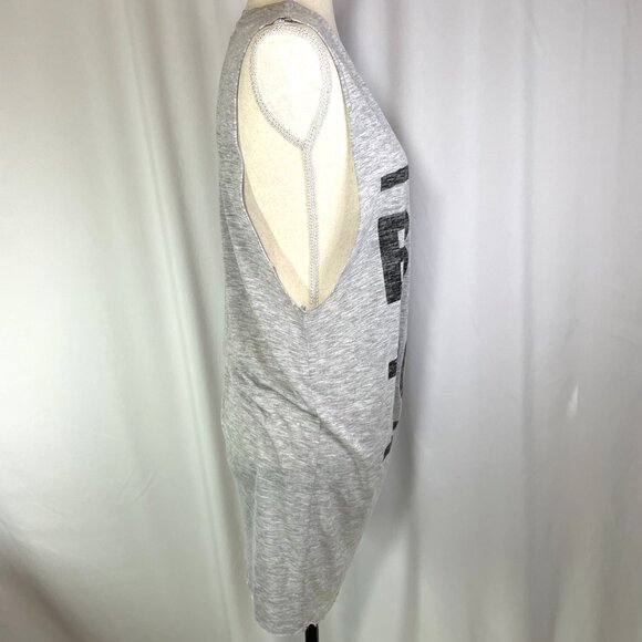 Zoe Karssen Boy Toy Tee Size L Gray Sleeveless Tank Graphic - Picture 3 of 11